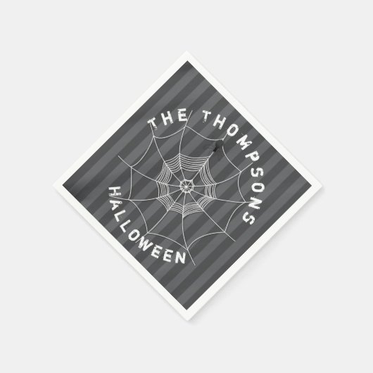 Serviette En Papier Halloween Éffrayant effrayant mignon araignée Web (Coin)