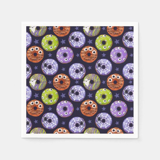 Serviette En Papier Halloween Éffrayant Funky Donut tendance (Devant)