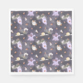 Serviette En Papier Halloween Éffrayant Ghosts Papier Napkin (Devant)