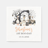 Serviette En Papier Halloween Éffrayant Goose 1er Anniversaire (Devant)