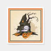 Serviette En Papier Halloween éffrayant Haunted House (Devant)