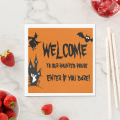 Serviette En Papier Halloween Éffrayant Haunted House Paper (En situation)