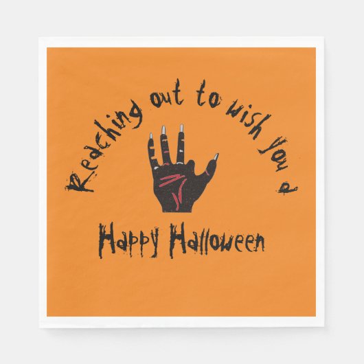 Serviette En Papier Halloween effrayant Main morte (Devant)
