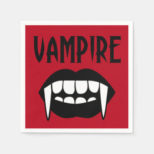 Serviette En Papier Halloween éffrayant Red Vampire