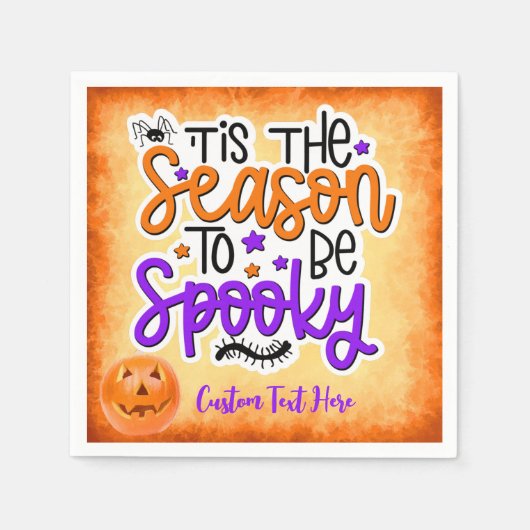 Serviette En Papier Halloween Éffrayant Saison Devis Citrouille Person (Devant)