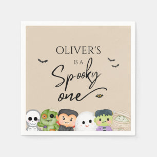 Serviette En Papier Halloween Éffrayant un 1er anniversaire