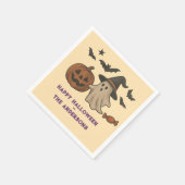 Serviette En Papier Halloween éffrayante - Fantômes, chauves-souris et (Coin)