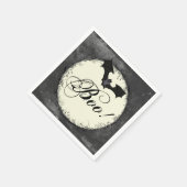 Serviette En Papier Halloween élégant Bat Boo (Coin)