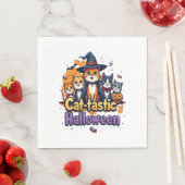 Serviette En Papier Halloween en chats (En situation)