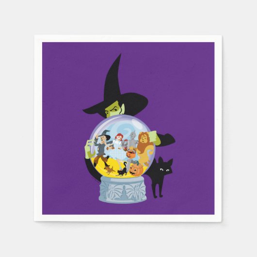 Serviette En Papier Halloween en cristal de sorcière méchante (Devant)