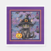 Serviette En Papier Halloween en violet (Devant)