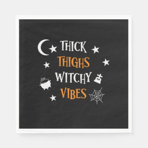 Serviette En Papier Halloween Épais cuisses Vibes sorcières Anniversai