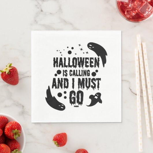 Serviette En Papier Halloween est en train d'appeler (En situation)
