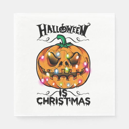 Serviette En Papier Halloween est Noël (Devant)