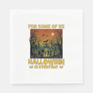 Serviette En Papier Halloween Est Quotidien Cimetière Zombies Feu De J