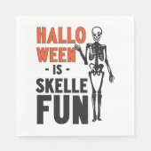 Serviette En Papier Halloween est Skellefun (Devant)