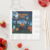 Serviette En Papier Halloween et un cimetière Déplaisant (En situation)