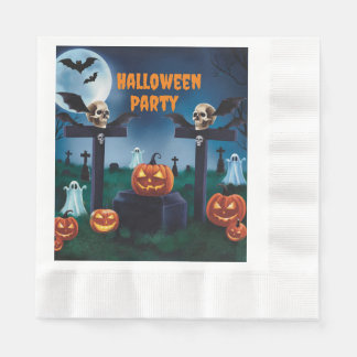 Serviette En Papier Halloween et un cimetière Déplaisant