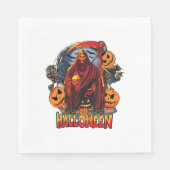 Serviette En Papier Halloween Evil skeleton (Devant)