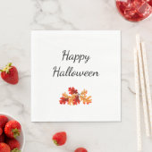 Serviette En Papier Halloween Fall Foliage Élégants Feuilles (En situation)