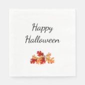 Serviette En Papier Halloween Fall Foliage Élégants Feuilles (Devant)