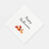 Serviette En Papier Halloween Fall Foliage Élégants Feuilles (Coin)