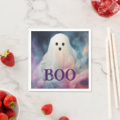 Serviette En Papier Halloween fantôme éffrayant (En situation)