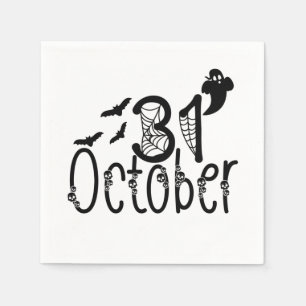 Serviette En Papier Halloween fantôme éffrayant 31 octobre