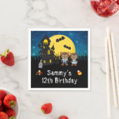 Serviette En Papier Halloween fête d'anniversaire Werewolf Blue (En situation)