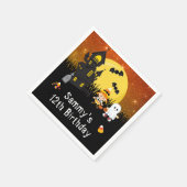 Serviette En Papier Halloween Fête Sorcière Ghost Orange (Coin)