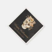 Serviette En Papier Halloween floral rustique (Coin)