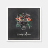 Serviette En Papier Halloween florale tropicale (Devant)