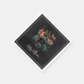 Serviette En Papier Halloween florale tropicale (Coin)
