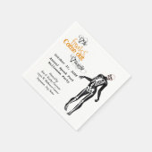 Serviette En Papier Halloween Freak Zombie Skeleton personnalisé (Coin)