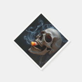 Serviette En Papier Halloween Fumer crâne Biffer Corne de bonbons (Coin)