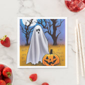 Serviette En Papier Halloween Ghost (En situation)