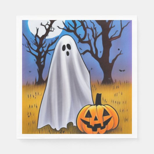 Serviette En Papier Halloween Ghost (Devant)