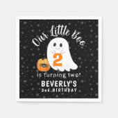 Serviette En Papier Halloween Ghost Little Boo 2e anniversaire (Devant)