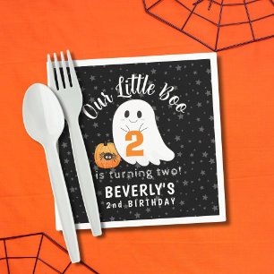 Serviette En Papier Halloween Ghost Little Boo 2e anniversaire