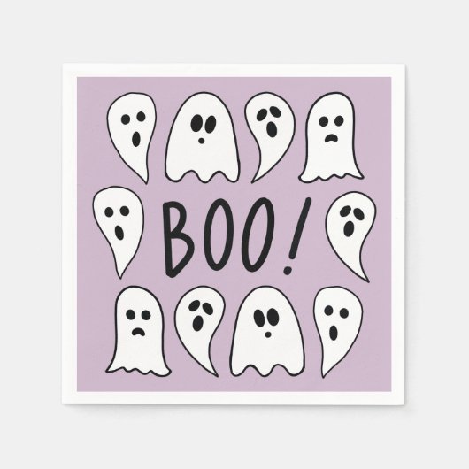 Serviette En Papier Halloween Ghosts Boo (Devant)