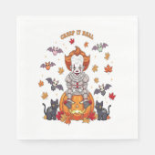 Serviette En Papier Halloween Gnome Cute Citrouille (Devant)
