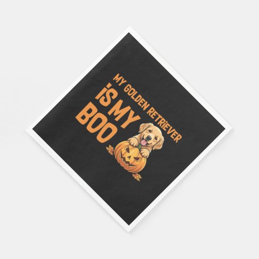 Serviette En Papier Halloween Golden Retriever (Coin)
