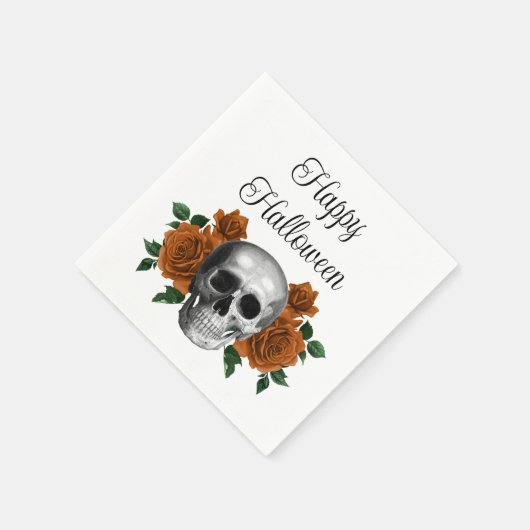 Serviette En Papier Halloween gothique floral crâne (Coin)