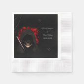 Serviette En Papier Halloween gothique rouge effrayant moody (Devant)