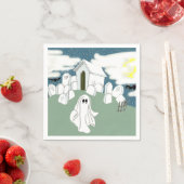 Serviette En Papier Halloween Grave Yard Shift (En situation)