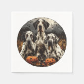 Serviette En Papier Halloween Great Dane Dogs Jack-o'-lantern (Devant)