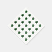Serviette En Papier Halloween Green Polka Dot Eyes (Coin)