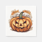 Serviette En Papier Halloween : Gros citrouille -  (Devant)