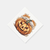 Serviette En Papier Halloween : Gros citrouille -  (Coin)