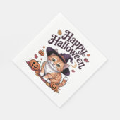 Serviette En Papier Halloween heureux Citrouille de chat (Coin)